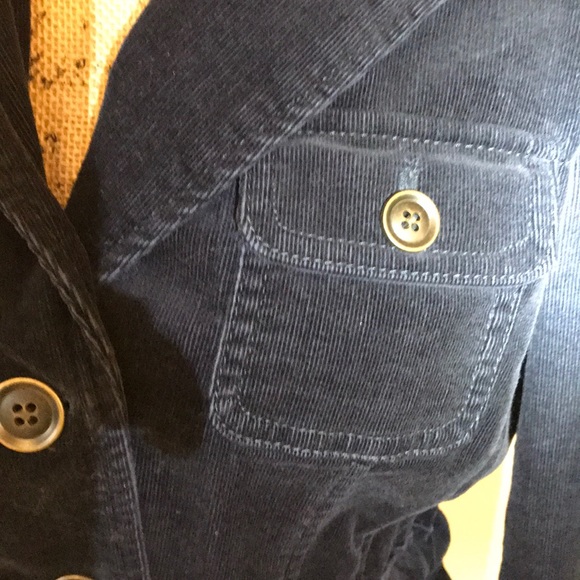 Ann Taylor Loft corduroy Jacket, Dark Blue size 6 - Picture 3 of 6